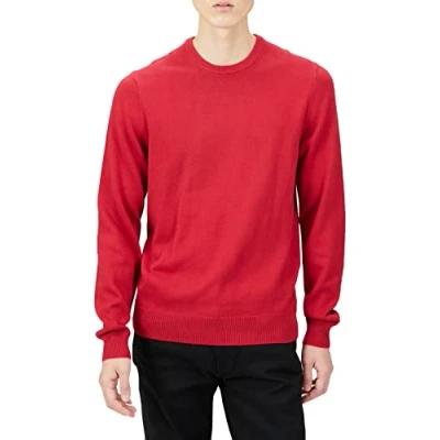 Image of Amazon Essentials Men&#039;s Crew Neck Sweater (Available in Big &amp; Tall), Red, S