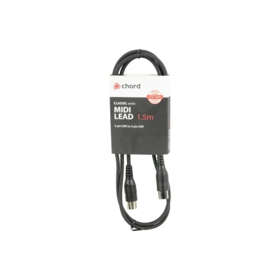 Image of Citronic 1.5 Metre MIDI Lead with 180 5 Pin DIN Plugs Premium Quality Flexible Cable, Low Loss Conductors, Global Shielding for Superior Data Transmission