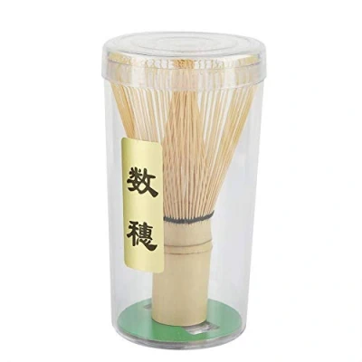 Image of Nikou Matcha Whisk, Tea Whisk Natural Bamboo Chasen Preparing Powder Brush Tool Japanese Ceremony Accessory (72 Prongs)