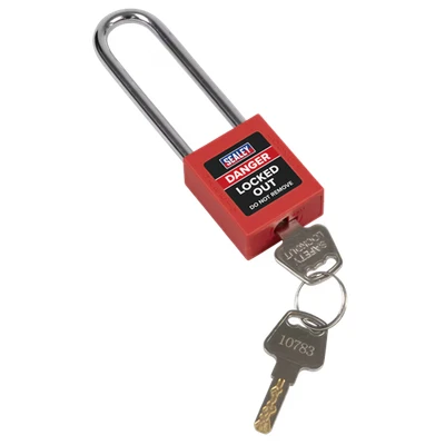 Image of Sealey Safety Lockout Padlock Long Shackle