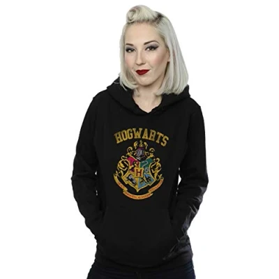 Image of Harry Potter Women&#039;s Hogwarts Varsity Hoodie Black Small