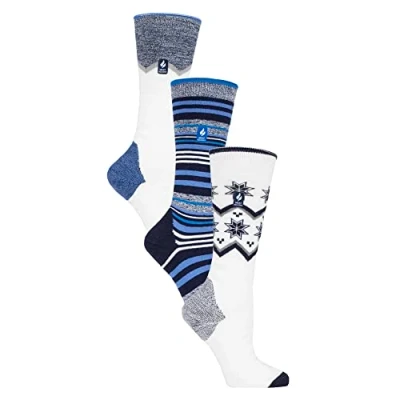 Image of HEAT HOLDERS 3 Pair Assorted Multipack Ultra Lite Womens Ski Socks Funky Retro Knee High (4 8, Mix 2)