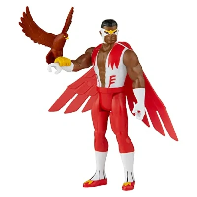 Image of Marvel Hasbro Legends Series 9.5 cm Retro 375 Collection Falcon Action Figure Toy, Multicolor, F3808
