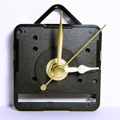 Image of New Quartz Non Ticking (Sweep) Clock Movement Mechanism with Gold Metal Hands DIY Fittings (Long Total Shaft Length 22mm) (36mm Spade)