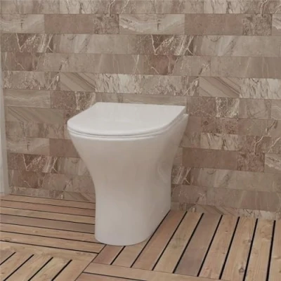 Image of Huibathroom Bathroom Back to Wall Toilet Soft Close Seat WC Pan Round