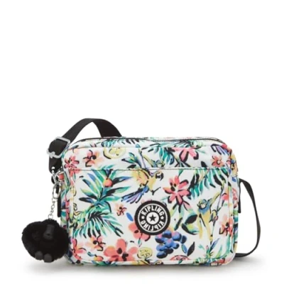 Image of Kipling ABANU M Medium crossbody, Cocktail Floral (Orange)