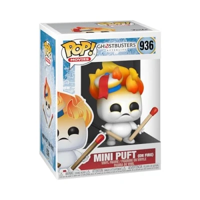Image of Funko Pop! Movies: Ghostbusters: Afterlife Mini Puft on Fire Collectable Vinyl Figure Gift Idea Official Merchandise Toys for Kids &amp; Adults Movies Fans Model Collectors