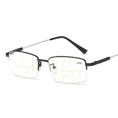 Image of Progressive Multifocus Computer Reading Glasses Blue Light Blocking Titanium Alloy Bendable Multifocal Readers Multi Focus No Line Eyeglasses Eyewear Anti Glare Eye Strain Ultralight for Men and Women