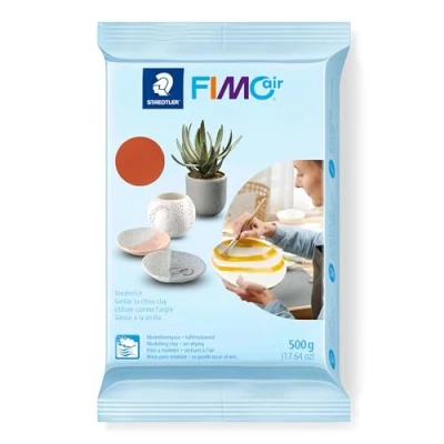 Image of STAEDTLER 8100 76 FIMOair Air Drying Modelling Clay, 500g Terracotta (Pack of 1)