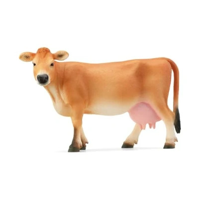 Image of schleich 13967 FARM WORLD Jersey Cow Figurine for ages 3+, Black, Yellowish