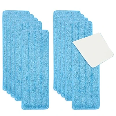 Image of E Cloth Microfiber Damp mop Head, Blue, 1 pack of 10 heads, Packaging may vary