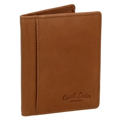 Image of Gusti Leather Card Holder Hal rfid Case Protection wallet Brown Leather, hazelnut, One Size,