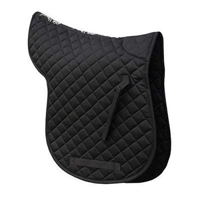 Image of Rhinegold Cotton Quilted Numnah Cob Black