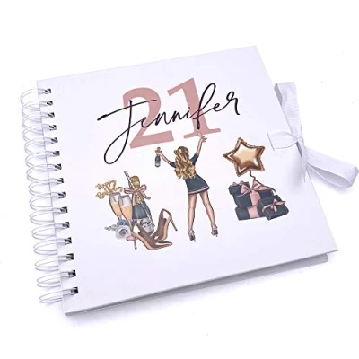Image of Personalised Any Age Birthday Scrapbook Photo album Or Guest Book 18th, 21st, 30th, 40th