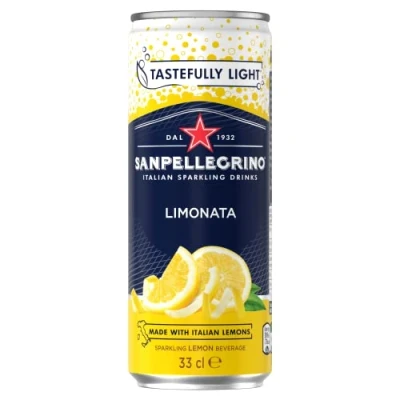 Image of San Pellegrino Lemon Sparkling Soft Drinks 6 X 4 330Ml 24 Cans