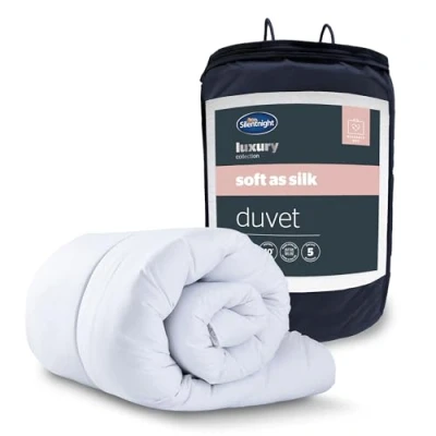Image of Silentnight Soft As Silk Super King Duvet 13.5 Tog Luxury Winter Quilt Thick Warm Cosy Hypoallergenic and Machine Washable