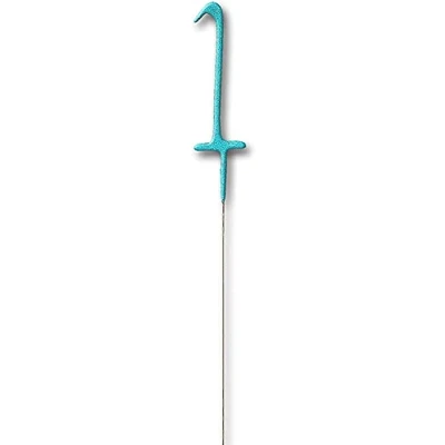 Image of Blue Glitz Number 1 Birthday Sparkler (17cm) Perfect for Birthday, Anniversary &amp; Milestones Celebration Pc