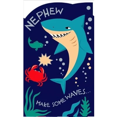 Image of Nephew Birthday Card for Him Cool Shark Design
