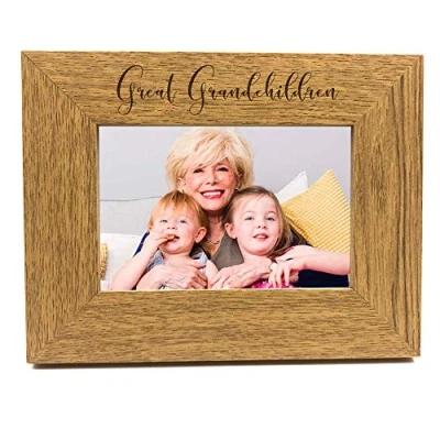 Image of ukgiftstoreonline Great Grandchildren Engraved Wooden finish Photo Frame (5 x 7 Inch)