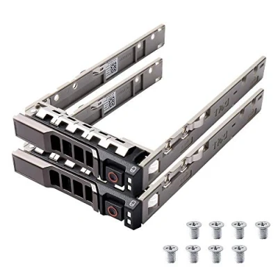 Image of 2pcs Pack 2.5&quot; SAS SATA Hard Drive Tray Caddy 8FKXC 08FKXC Compatible for Dell PowerEdge R630 R730 R730XD T630 R430 T430 PowerVault MD1420 MD3420 Series