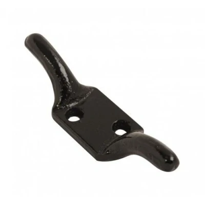 Image of Fort Fasteners Cleat Hook 100mm Black Pack of 1