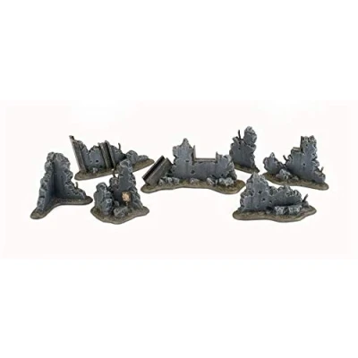 Image of War World Gaming Torn City Rubble Kit 1 28mm Heroic Scale Wargaming Terrain Model Diorama Scenery Wargame 40K Necromunda Tabletop Battle Destroyed