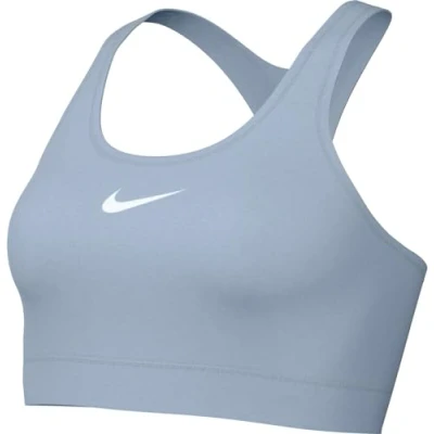 Image of Nike Performance BRA Medium support sports bra, Women&#039;s, Size: Medium, Light armory blue/white