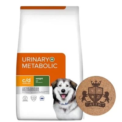 Image of AETN Creations Dry Dog Food Prescription Diet c/d Urinary Metabolic 1.5kg Bag Weight Management and Health Support with Chicken Jerky Treat