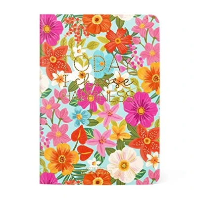 Image of Legami Small Lined Notebook, A6, 80 Pages, FSC® Certified Paper, 100 g/m² 9 x 13.5 cm, Flowers Theme