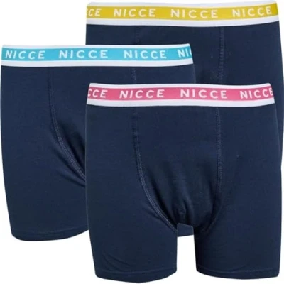 Image of Nicce Boys &#039;Bessem&#039; Soft Cotton Boxer Shorts, 3 Pack, Assorted (11 12 Years)