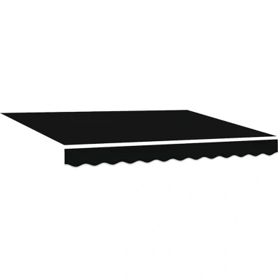 Image of vidaXL Awning Replacement Fabric for 3.5x2.5 m Frame Black