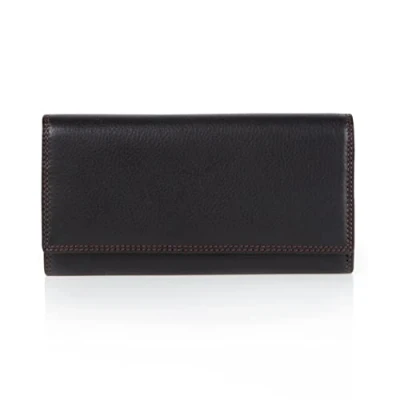 Image of Visconti ® Women&#039;s Wallet, Genuine Leather with RFID Protection, Credit Card Holder, Banknote Coloured (CR10 MULTI), Red/Black, Modern, Red, Modern