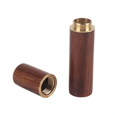 Image of Toothpick Pocket Holder Dispenser Natural Wood Capsule Case Portable Handmade Craft Outdoor Use (Rosewood)