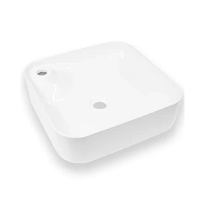 Image of Countertop Washbasin Wash Basin Hand Oval Round Rectangular Ceramic White (0082 425 x 120)