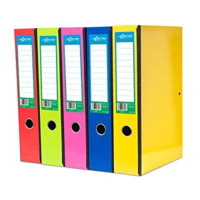 Image of 3 Pack Box File Lock Spring and Catch, 70mm Spine, Foolscap Assorted Files Premium Quality