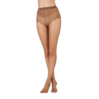 Image of Pretty Polly Women&#039;s Nylons Gloss 10 DEN Tights, Beige (Tivoli), Small