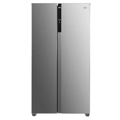 Image of BEKO Frost Free ASL1532PX American Style Fridge Freezer Brushed Steel, Steel