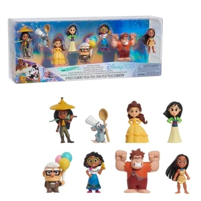Image of Disney100 Years of Defying Odds Celebration Collection Limited Edition 8 piece Figure Pack, Kids Toys for Ages 3 Up by Just Play