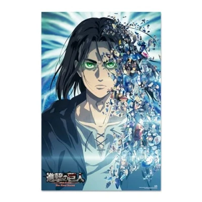 Image of Grupo Erik Attack On Titan Eren Yeager Poster 36 x 24 inches / 91.5 61 cm Shipped Rolled Up Cool Posters Art &amp; Prints Wall