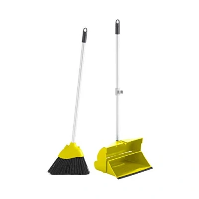 Image of Maya Professional Tools 09020 Broom and Dustpan Set with Zipper, Yellow