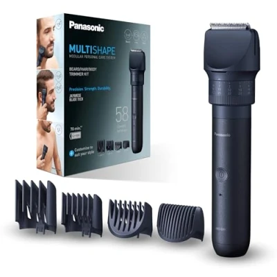 Image of Panasonic ER CKL2, MULTISHAPE Modular Personal Care System, Waterproof Beard and Hair Trimmer with Rechargeable Li ion Battery, Black