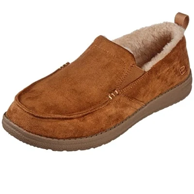 Image of Skechers Men&#039;s MELSON Willmore Slipper, Tan Microfiber, 6 UK
