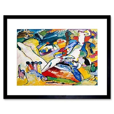 Image of Wee Blue Coo Wassily Kandinsky Farbstudie Quadrate Framed Wall Art Print