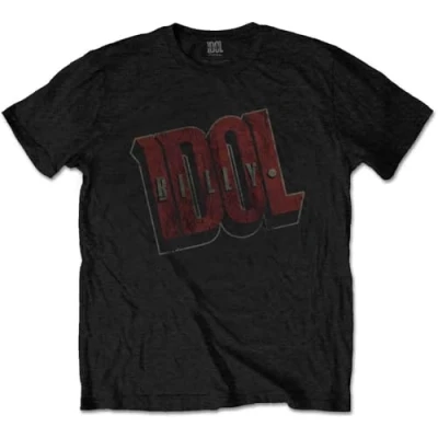 Image of Billy Idol Vintage Logo Official Tee T Shirt Mens Unisex (Medium) Black