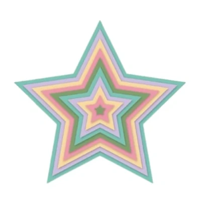 Image of Craftelier Set of essential dies for scrapbooking and other crafts Star shape Approximate size between 1 x 0.8 cm 14.5 13.7