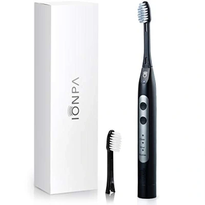 Image of Ionic KISS IONPA DH Home Black Power Electric Toothbrush Black, Easy to use, Brushing Timer, 3 Modes, 2 Soft Extended Filament Brush Heads Made in Japan, You, hyG, 311BK