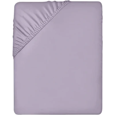 Image of Utopia Bedding Fitted Sheet Single, Lavender Deep Pocket 14 inch (35 cm) Easy Care Soft Brushed Microfibre Fabric Shrinkage and Fade Resistant Bottom