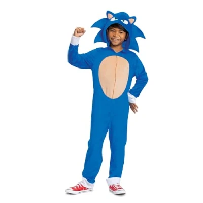 Image of Disguise 124749L 15L Movie Classic Fancy Dress Costume, Boys, Sonic Blue, 4 6Y