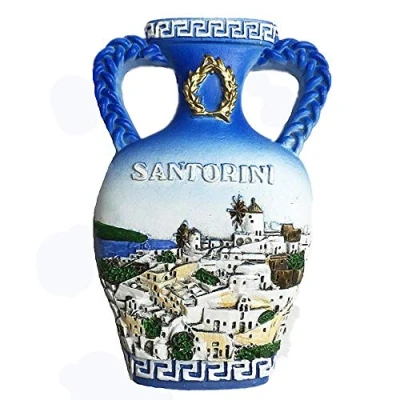 Image of Santorini Greece 3D Fridge Magnet Travel Souvenir Gift Collection Home &amp; kitchen Decoration Magnetic Sticker Refrigerator
