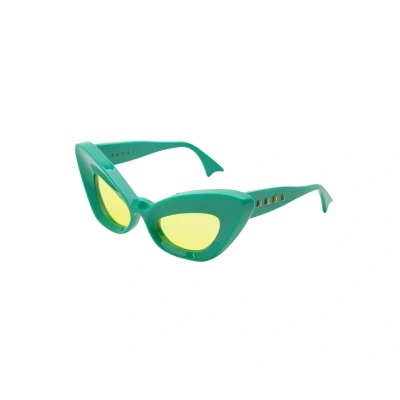 Image of Marni Caelicola Unisex Sunglasses, Size: One Size, Teal